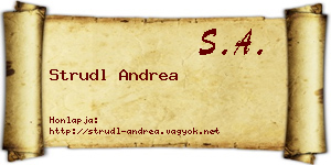Strudl Andrea névjegykártya